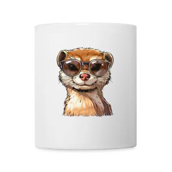 Mungo, Mangusten, Sonnenbrille, Sommer, geschenk - Tasse - Weiß - Vorne