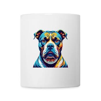 Bouledogue américain race coloré dessin animé Kawaii - Mug blanc - blanc - Devant