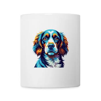 Épagneul alpin Chien race Coloré Dessin animé Kawaii - Mug blanc - blanc - Devant