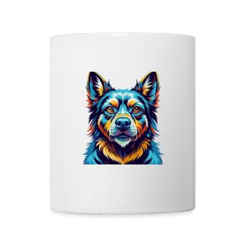 Aryan Molossus Chien Race Coloré Dessin Animé Kawaii - Mug blanc - blanc - Devant