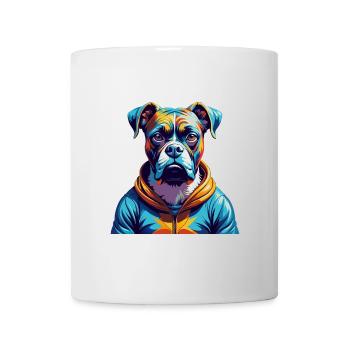 Boxer Hund Rasse Buntes Aquarell Karikatur Kawaii - Tasse - Weiß - Vorne