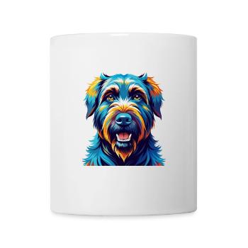 Bouvier des Flandres Race de chien Dessin animé Kawaii - Mug blanc - blanc - Devant