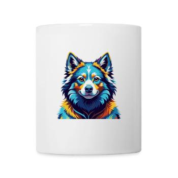 Chien Esquimau Canadien Race Coloré Dessin Animé Kawaii - Mug blanc - blanc - Devant