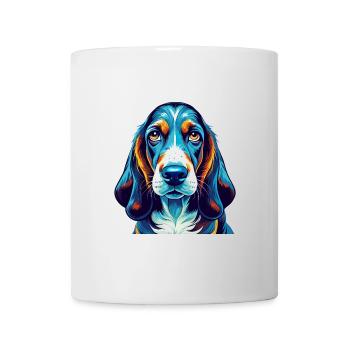 Blue Gascony Basset Dog Breed Cartoon Kawaii - Mug - white - Front