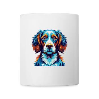 Brittany Dog Breed Colorful Cartoon Kawaii - Mug - white - Front