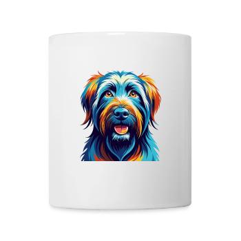 Briard Dog Breed Colorful Cartoon Kawaii - Mug - white - Front
