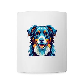 Australian Shepherd Dog Breed Cartoon Kawaii - Mug - white - Front