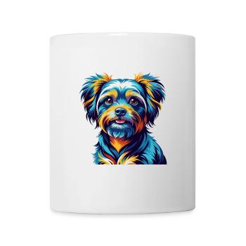 Bichon Yorkie Dog Breed Colorful Cartoon Kawaii - Mug - white - Front