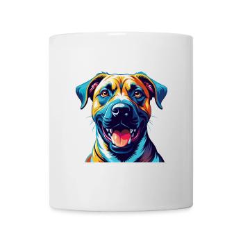 Black Mouth Cur Dog Breed Colorful Cartoon Kawaii - Mug - white - Front