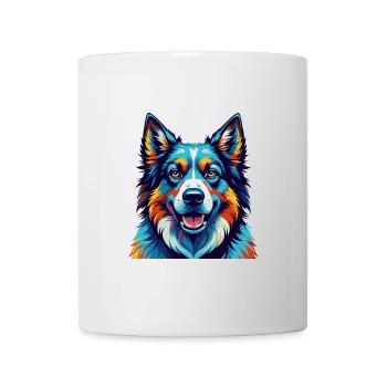 Caucasian Ovcharka Dog Breed Cartoon Kawaii - Mug - white - Front