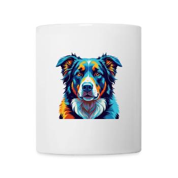 Chien de berger d’Asie centrale Race Dessin animé Kawaii - Mug blanc - blanc - Devant