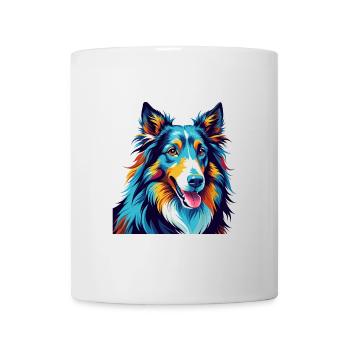 Collie Dog Breed Colorful Cartoon Kawaii - Mug - white - Front
