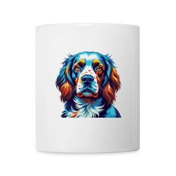 Clumber Spaniel Dog Breed Colorful Cartoon Kawaii - Mug - white - Front