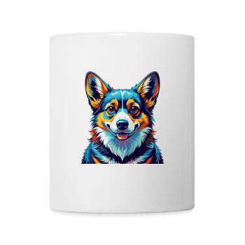 Corgi Chien Race Coloré Aquarelle Dessin Animé Kawaii - Mug blanc - blanc - Devant