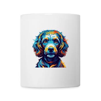 Schnurpudel Hunderasse Bunte Karikatur Kawaii - Tasse - Weiß - Vorne