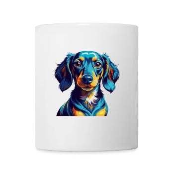 Dachshund Dog Breed Colorful Cartoon Kawaii - Mug - white - Front