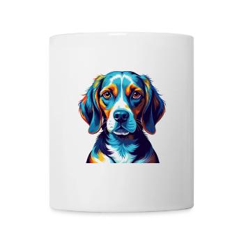 Beagle Dog Breed Colorful Cartoon Kawaii - Mug - white - Front