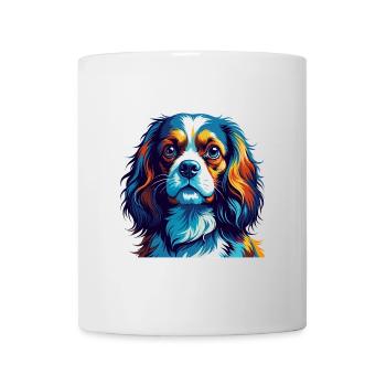Cavalier King Charles Spaniel Chien Race Dessin animé - Mug blanc - blanc - Devant