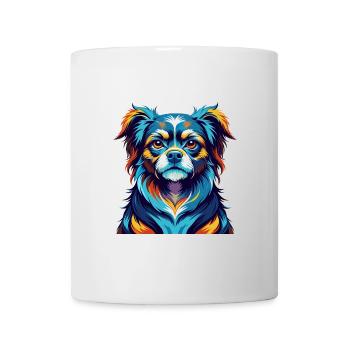 Chinesische Kaiserliche Hunderasse Bunte Karikatur Kawaii - Tasse - Weiß - Vorne