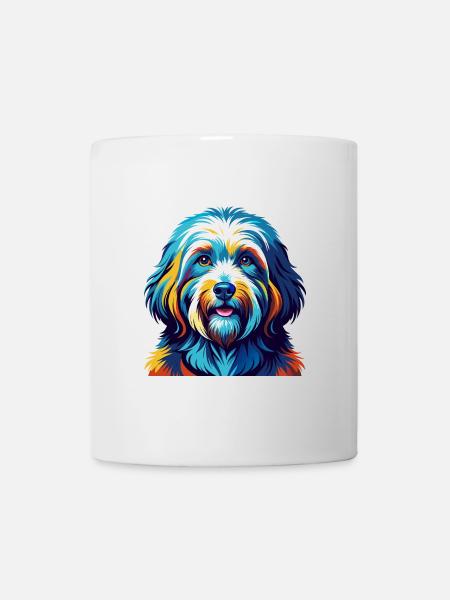 Coton De Tulear Chien Race Coloré Dessin Animé Kawaii - Mug blanc - blanc