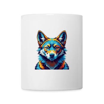 Dingo Hund Rasse Buntes Aquarell Karikatur Kawaii - Tasse - Weiß - Vorne