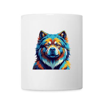 Chow Chow Hund Rasse Bunt Karikatur Kawaii - Tasse - Weiß - Vorne