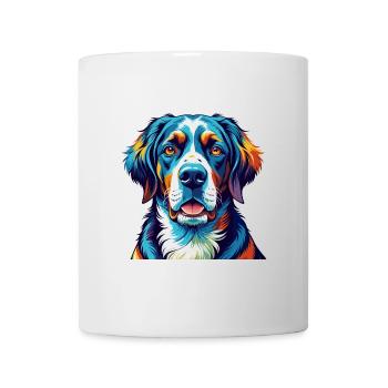 Deutsche Bracke Hunderasse Bunte Karikatur Kawaii - Tasse - Weiß - Vorne