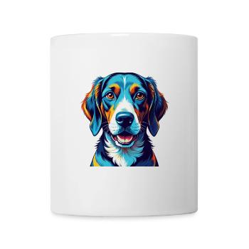 English Foxhound Dog Breed Colorful Cartoon Kawaii - Mug - white - Front