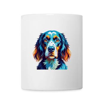 English Setter Dog Breed Colorful Cartoon Kawaii - Mug - white - Front
