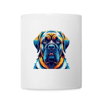 Englische Dogge Hunderasse Bunte Karikatur Kawaii - Tasse - Weiß - Vorne