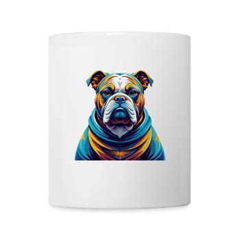 Bouledogue anglais race coloré dessin animé Kawaii - Mug blanc - blanc - Devant