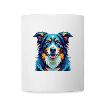 English Shepherd Dog Breed Colorful Cartoon Kawaii - Mug - white - Front