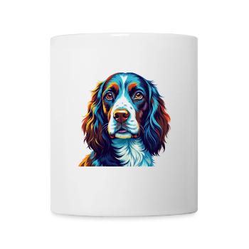 English Springer Spaniel Dog Breed Cartoon Kawaii - Mug - white - Front