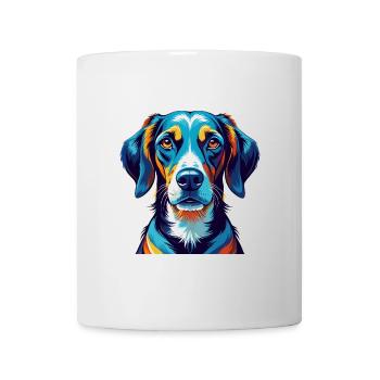 Estnische Windhundrasse Bunte Karikatur Kawaii - Tasse - Weiß - Vorne