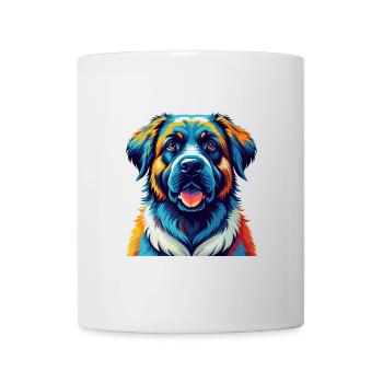 Estrela Mountain Dog Breed Colorful Cartoon Kawaii - Mug - white - Front
