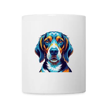 Finnish Hound Dog Breed Colorful Cartoon Kawaii - Mug - white - Front