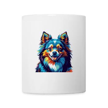 German Spitz Dog Breed Colorful Cartoon Kawaii - Mug - white - Front