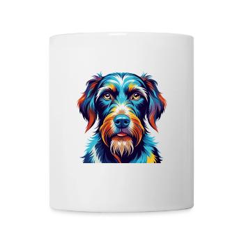 German Wirehaired Pointer Dog Breed Cartoon Kawaii - Mug - white - Front