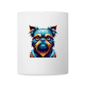 Griffon Bruxellois Chien Race Dessin Animé Kawaii - Mug blanc - blanc - Devant