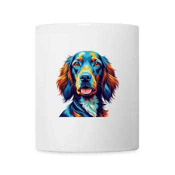 Irischer Setter Hund Rasse Bunt Karikatur Kawaii - Tasse - Weiß - Vorne