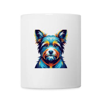 Japanischer Terrier Hunderasse Bunte Karikatur Kawaii - Tasse - Weiß - Vorne