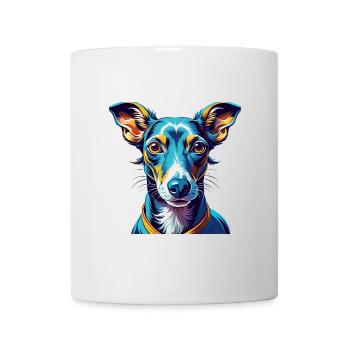 Lévrier italien race de chien dessin animé Kawaii - Mug blanc - blanc - Devant