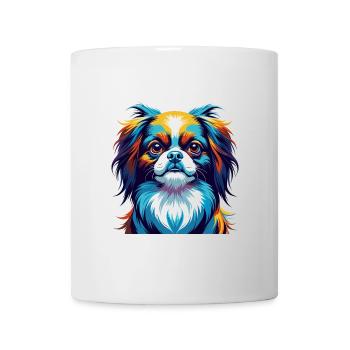 Chien Japonais Menton Race Coloré Dessin Animé Kawaii - Mug blanc - blanc - Devant