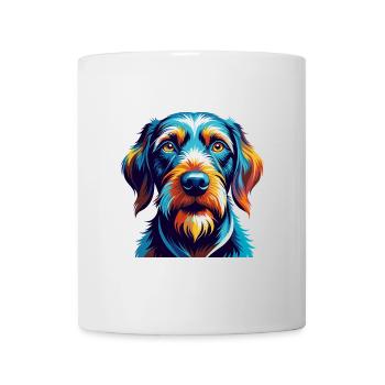 Chien courant à poil dur d’Istrie Race Dessin animé Kawaii - Mug blanc - blanc - Devant