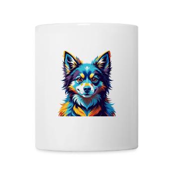 Italien Volpino Chien Race Coloré Dessin Animé Kawaii - Mug blanc - blanc - Devant
