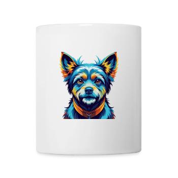 Kai Ken Chien Race Coloré Dessin animé Kawaii - Mug blanc - blanc - Devant