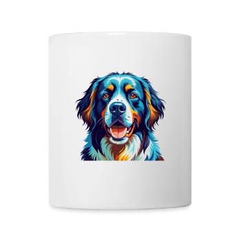 Landseer Chien Race Coloré Dessin Animé Kawaii - Mug blanc - blanc - Devant