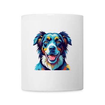 Koolie Chien Race Coloré Dessin animé Kawaii - Mug blanc - blanc - Devant