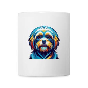 Lhasa Apso Hunderasse Bunte Karikatur Kawaii - Tasse - Weiß - Vorne
