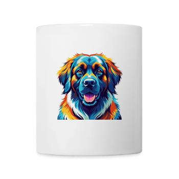 Leonberger Dog Breed Colorful Cartoon Kawaii - Mug - white - Front